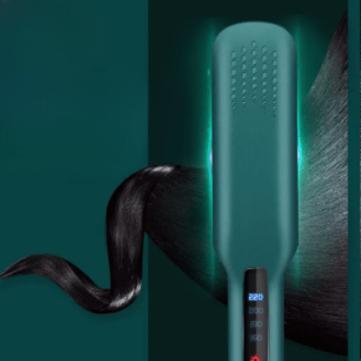 Lisseur Cheveux - HairStraightenerBrush™ - Vert - Beauté Créative