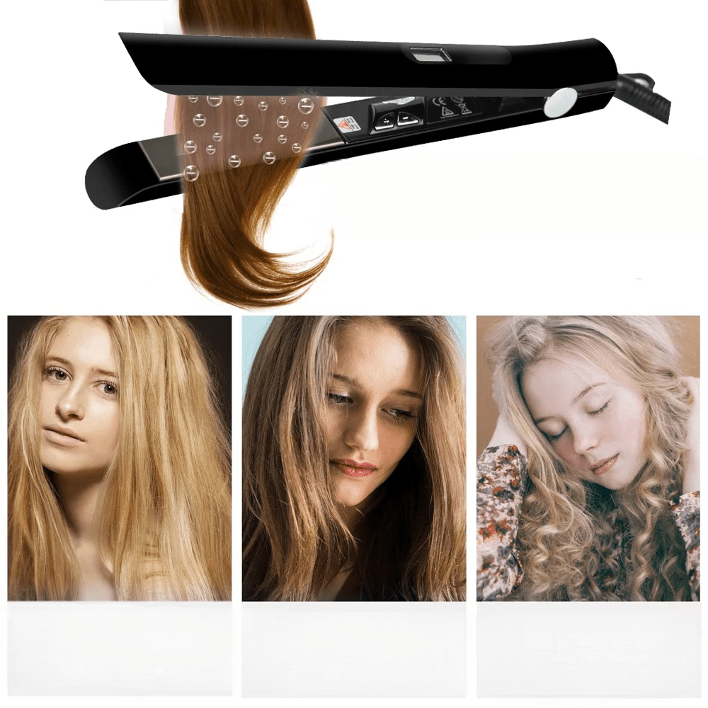Lisseur Cheveux - HairStraightenerCurler™ - Noir - Beauté Créative