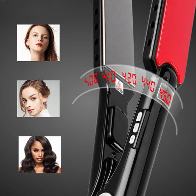 Lisseur Cheveux - HairStraightenerCurler™ - Noir Large - Beauté Créative