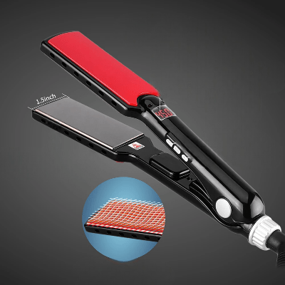 Lisseur Cheveux - HairStraightenerCurler™ - Noir Large - Beauté Créative