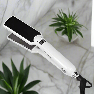 Lisseur Cheveux - HairStraightenerCurler™ - Blanc Large - Beauté Créative