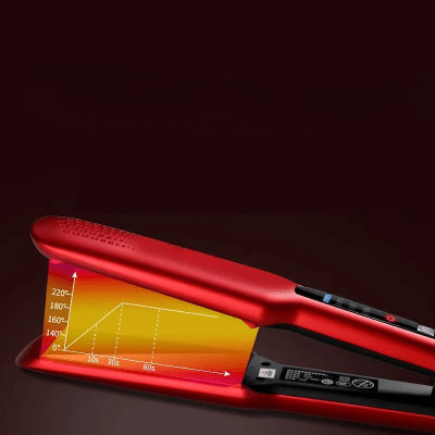 Lisseur Cheveux - HairStraightenerBrush™ - Rouge - Beauté Créative