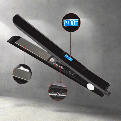 Lisseur Cheveux - HairStraightenerCurler™ - Noir - Beauté Créative