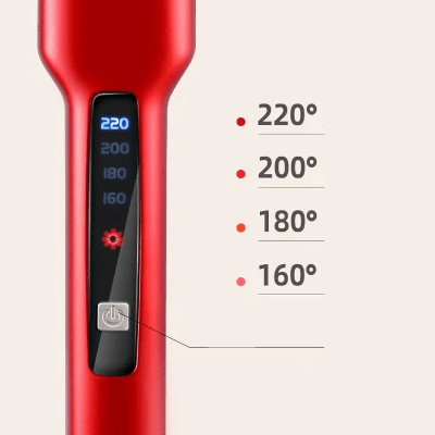 Lisseur Cheveux - HairStraightenerBrush™ - Rouge - Beauté Créative